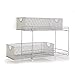 GRAYLINE 2 Tier Mesh Slide Out Organizer, Satin Nickel