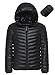 Sawadikaa Men's Winter Hooded Packable Ultra Light Pillow Down Puffer Jacket Coat Outdoor Quilted Lightweight Down Parka