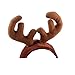 Lanyar Small Brown Pet Antlers Christmas Holiday Hat for Kitten Cats Dog Accessories