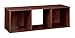 ClosetMaid Cubeicals 3 Cube Storage Shelf Organizer Bookshelf - Vertical/Horizontal, Easy Assembly - Dark Cherry Finish