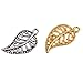 75Pieces Vintage Hollow Filigree Leaf Charms Pendants Jewelry Findings