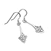 Chuvora 925 Sterling Silver Long Drop Trinity Celtic Knot Symbol Irish Jewelry Dangle Earrings for Women, 1.45 inches