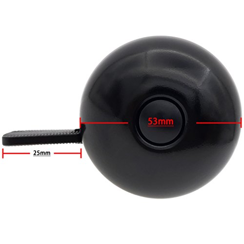 ARTHEALTH Bike Bell Aluminum Alloy Bicycle Bell Apple Loud Sound Handlebars Safety Horn Bike Ring For Cycling Bicycle Horn Mountain Bike Black - Thumbnail 4