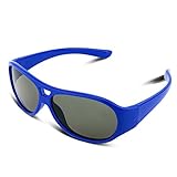 RIVBOS RBK031 Rubber Flexible Kids Polarized Sunglasses Wayfarer Glasses for Baby and Children Age 3-10 (Mirrored Lens Available)