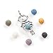 Scoria Lava Rock Stainless Steel Necklace for Aromatherapy - Essential Oil Pendant Diffuser Gift Set - Lotus Locket Style