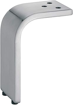 Gedotec Kommoden-Fuß gebogen Möbelfuß Edelstahl-Optik Schrankfuß eckig ...