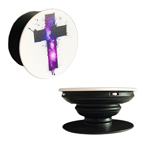 THE Handheld Expanding Anti Drop, Stand &amp; Grip! -Easily Installed-Still Fits In Pocket -Guaranteed to Make Your Phone Stylish &amp; Easier to Hold -Fits All Phones &amp; Other Handheld Devices!(Purple Cross)