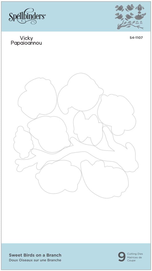 Sweet Birds on a Branch Etched Dies from Birdhouses Through The Seasons by Vicky Papaioannou