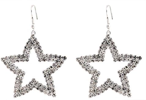 JCPeniel Fashion Good Quality Silver Big Star Dangling Drop Earrings