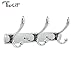 TAPCET 3/4/5 Stainless Steel Zink alloy Wall Mounted Hook Hanger Coat Robe Clothes Towel Rack