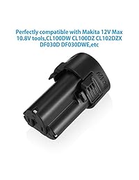 Powerextra 2 Pack 10,8 V 3.0 Ah Li Ion Batería de repuesto para Makita BL1013 Makita BL1014 Batería 194550   6 194551   4, 195332   9