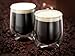 Stone & Mill Double Walled Glass 9 oz - Set of 2 - Glass Coffee Cups - Double Wall Glass Coffee Mugs - for Latte, Cappuccino, Clear Coffee Mug Double wall mug for Coffee & Tea, AM 05