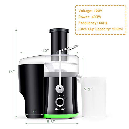 COSTWAY Juicer Machine, Centrifugal Juicer with 3Inch Wide Mouth, BPA