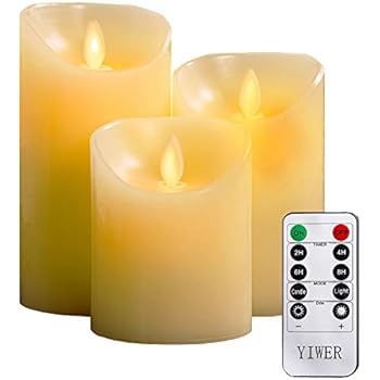 YIWER Flameless Candles, 4