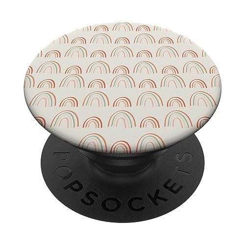 Pastel Earth Tone Boho Rainbow Pattern PopSockets Swappable PopGrip