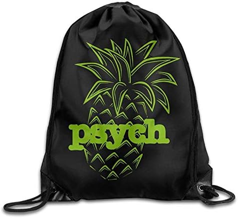 Khom Psych Pineapple Drawstring Backpack Beam Mouth School Travel Backpack Shoulder Bags For Men & Women