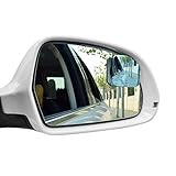 DEDC Blind Spot Mirror Anti Glare Blue Tint Blindspot Mirror Frameless 360 Degree Rotate Adjustable HD Convex Side View Mirror Waterproof Ultrathin Wide Angle Fan Shaped Rear View Mirror Pack of 2