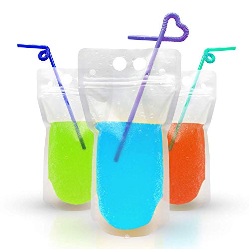 reusable juice pouch with straw