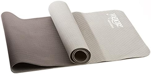 YogaCare 3mm 100% Biodegradable Reversible Odorless Non-Slip Yoga Mat Duo with Carrying Strap