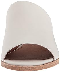 Frye Women's Cindy Mule Heeled Sandal, White, 6 M US