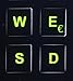 Keyboards Replacement Stickers for Computer, Notebook, PC - Large Letters - Work Easily and Type Faster Even in dimly lit Spaces! See Your Keyboard Clearly - English - UK - Neon Yellow by Royal Green