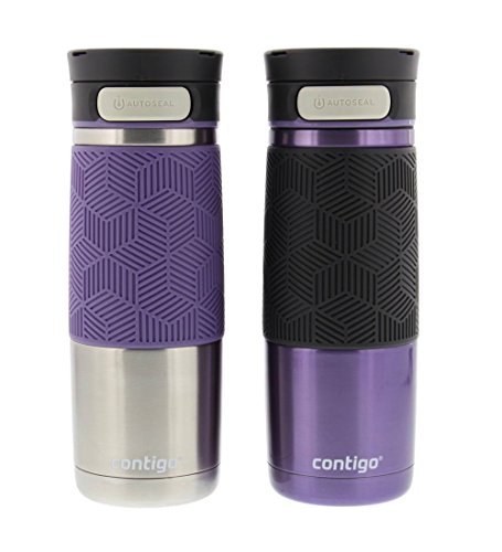 Contigo Autoseal Transit Stainless Steel Travel Mug with Grip, 16oz - Stainless Steel Violet & Violet