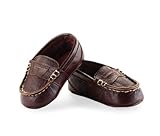 Mud Pie Baby-Boys Newborn Leather Pre Walker Loafers, Brown, 6-12 Month