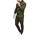Sumen Men Zipper Patchwork Hoodie Pants Sets Tracksuit Jogging Sweatsuit Activewear