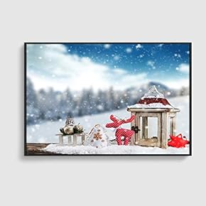 Framed Canvas Home Artwork Decoration Merry Christmas Canvas Wall Art for Living Room, Bedroom - 16x24 inches