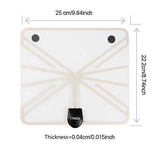 TV Antenna,LinkS 50 Miles Digital Indoor Amplified TV Antenna with Advanced Amplifier Signal Booster,Innovative Silver Paddle Extremely High Reception-2018 New Version