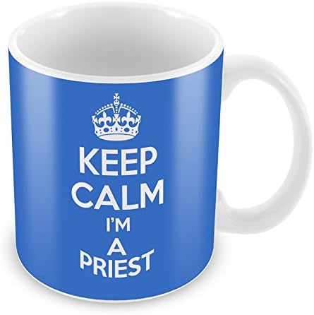 BLUE KEEP CALM I'm A Priest Mug Coffee Cup Gift Idea present jobs work