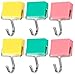 Purture All-Purpose Magnetic Hooks, Super Strong Magnetic Hooks, Colorful Locker Magnets, Powerful Magnet Hooks for Refrigerator, Locker, Home and Office Use, Set of 6