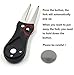 NKTM Golf Divot Tool with Pop-up Button & Magnetic Ball Marker Pitch Mark Tool Lightweight Portable and Foldable