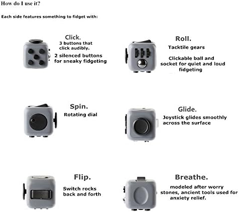 ENJOY Fidget Cube Relieves Stress And Anxiety for Children and Adults (Navy Black)