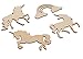24 Pieces Unfinished Wooden Rainbow and Unicorn Cutouts for Crafts, Wood Slices