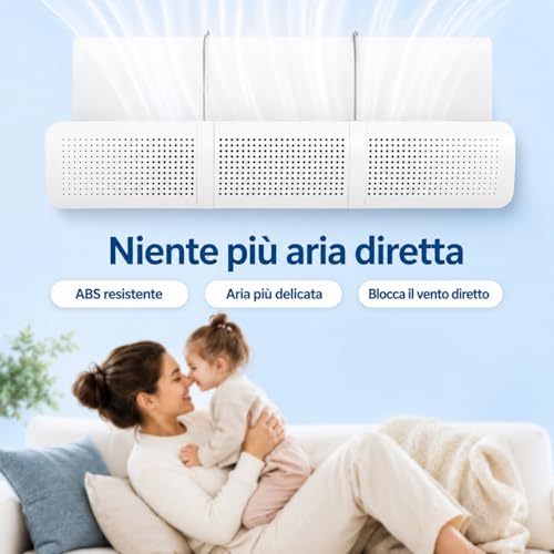 Air Conditioner Deflector, Universal Air Conditioner Deflector 85 cm ABS for Wall Split 60-100 cm, Air Conditioner Diverter for Home Office Bedroom BANJEKT