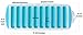 Iconikal Silicone-Bottom Stick Tube Ice Cube Tray Set 4-Pack, Light Blue