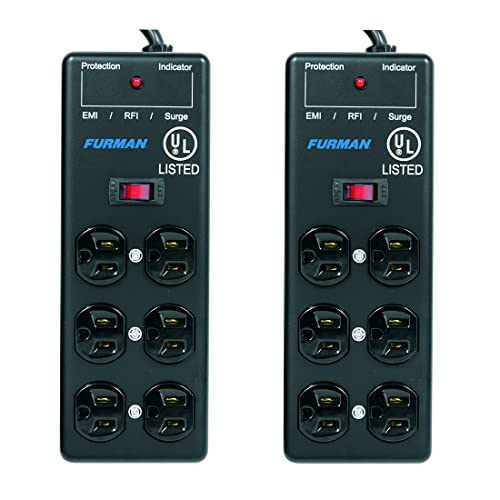Furman SS6B 6 Plug Surge Protector (2 Pack) Pricepulse
