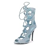 DREAM PAIRS TIGRESS Women's Sexy Lace Up Gladiator High Heel Sandals New