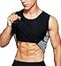 Rdfmy Men Sweat Vest Neoprene Sauna Waist Trainer Vest Body Shaper Compression Shirt Slimming Workout Tank Tops