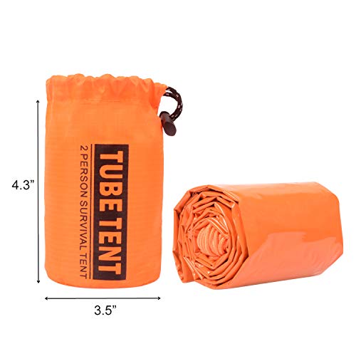 Mezonn Emergency Tent with Survival Whistle & Paracord Ultralight 2