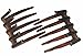 Parcelona French Crab Interlocking Large Celluloid Shell Hair Clip Side Comb Approx. 3.5 Inches