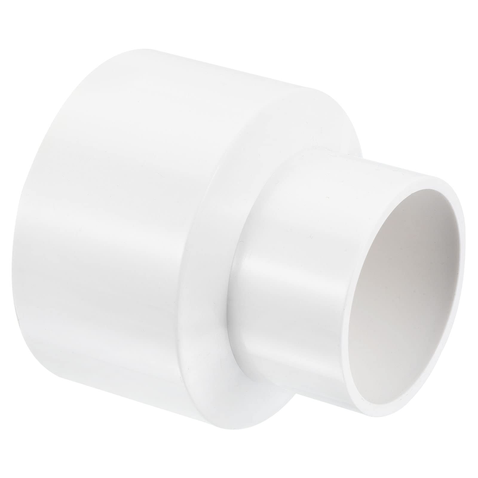 PATIKIL PVC Reducer Pipe Fitting 75mm to 50mm ID, Straight Coupling Adapter Connector, White