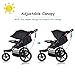 Costzon Baby Jogger Stroller, All Terrain Lightweight Fitness Jogging Stroller w/Parental Cup Phone Holder, Free Tractive Webbing, Large Storage Basket (Black)