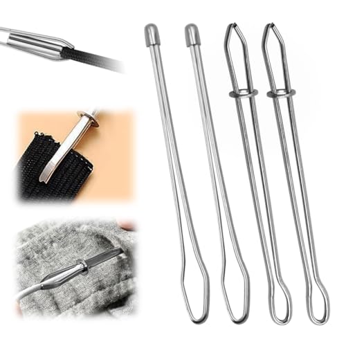DIY Rope Threader Clip,2024 New Sewing Clips Drawstring Threader Tool Set,Drawstrings Replacement with Easy Threaders, for Drawstring Replacement for Hoodies, Shorts, Pants (A*2 PCS+B*2PCS)