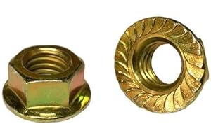 BOLTSANDNUTS.COM (30) 5/16-18 Hex Serrated Flange Nuts Grade 8 Zinc Yellow
