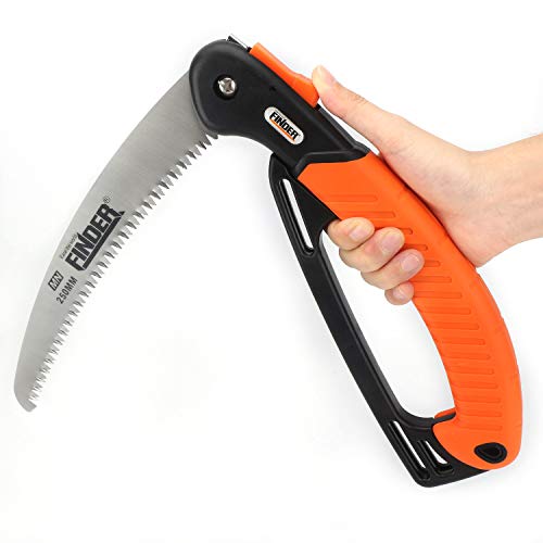 ENPOINT Folding Pruning Saw, Heavy Duty Carbon Steel Folding Hand Saw Portable Band Saw with 9 in Rugged Razor Blade Hacksaw for Fruit Tree Trimming Yard Garden Branches Pruning
