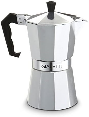 Gialetti Stovetop Espresso Pot Coffee Maker, 6 Cups, Silver by Gialetti