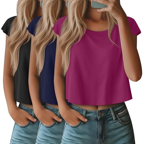 Oakgarden Women's Crop Tops 3-color Set