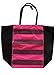 Victoria's Secret Bling Sequins Stripes Pink Black Canvas Purse Tote Handbag